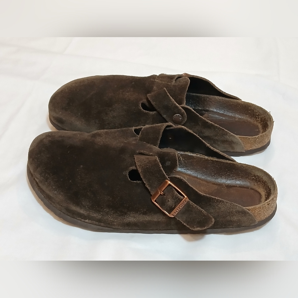 Birkenstock Boston SFB - Mocca Suede Leather CL Coco Size 44